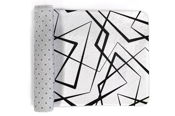 Kilimas Juodos abstrakčios geometrinės linijos
