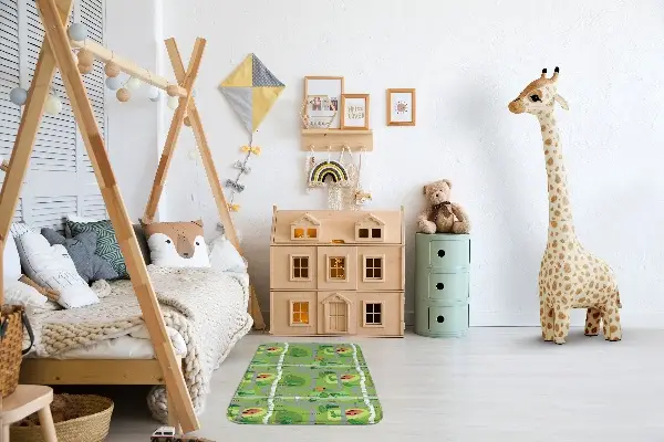 Kilimas Gatvės ir namai žaliame kraštovaizdyje
