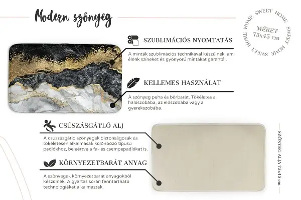 Modernus kilimas Geometrinis raštas su arabeskos motyvu.