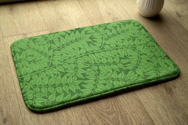 Modernus kilimas Lapai žaliame fone