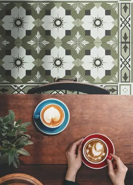 Vinilinis kilimas Plytelių geometrinis raštas