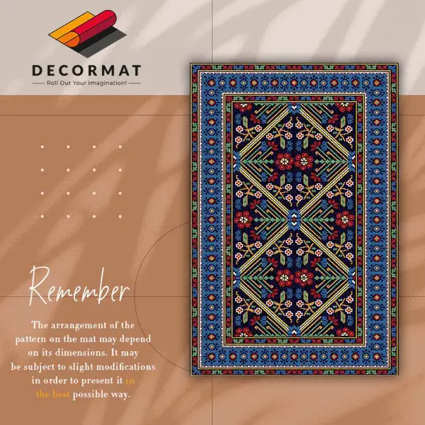 Vinilo kilimėlis Geometrinės retro gėlės