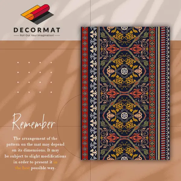 Vinilinis kilimas Gėlių boho raštas