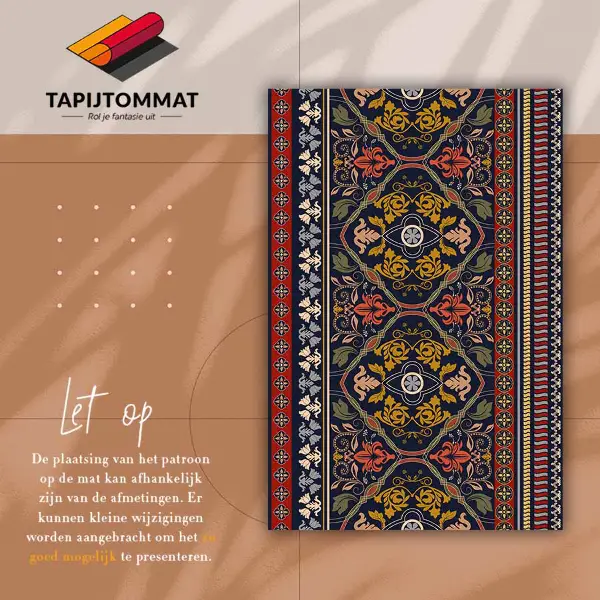 Vinilinis kilimas Gėlių boho raštas