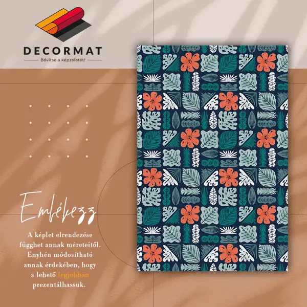 Vinilinis kilimas Geometrinės gėlės