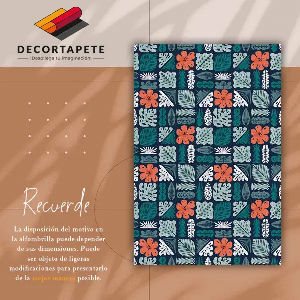 Vinilinis kilimas Geometrinės gėlės