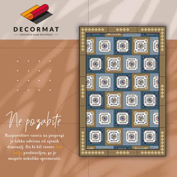 Vinilo kilimas Geometrinis kubas
