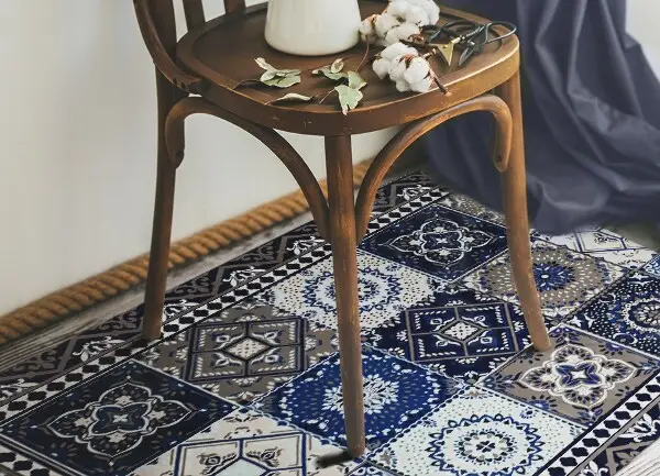 Vinilo kilimėlis Gėlių plytelės
