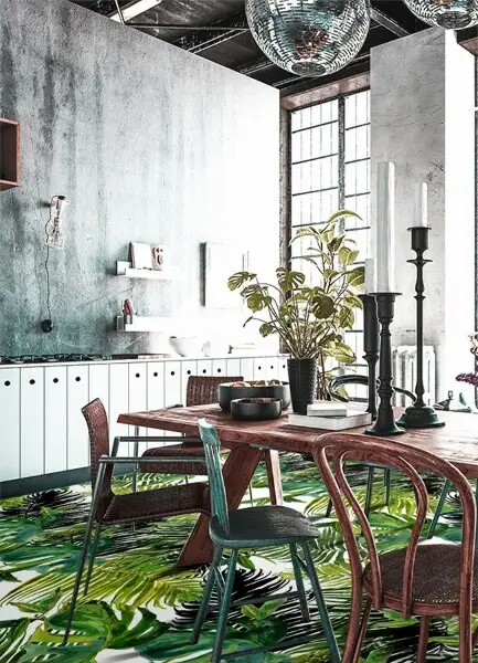 Vinilo kilimėlis Palmių lapai