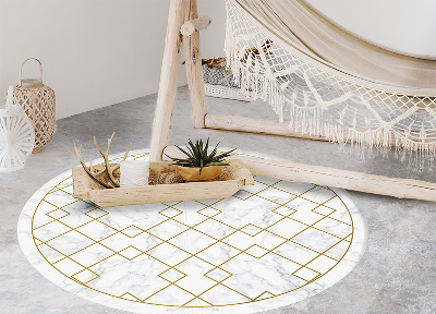 Apvalus vinilo kilimėlis dekoruotas marmuras