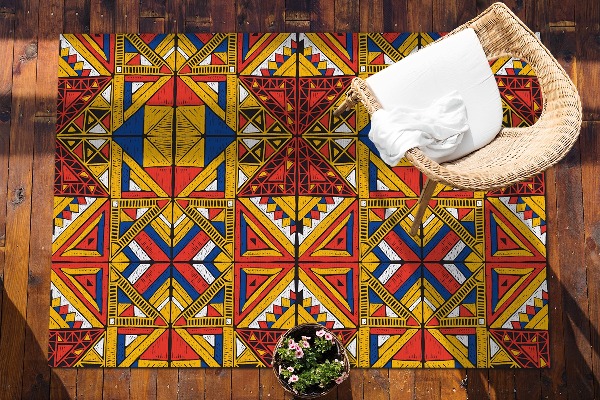 Kilimas lauko terasai Spalvingos plytelės