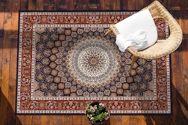 Kilimas lauko terasai Užburianti mandala