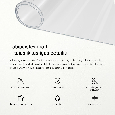 Minkštas stiklas skaidrus