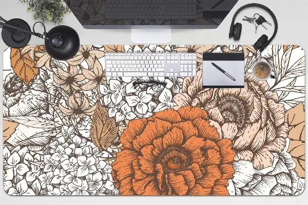 Darbo stalo patiesalas Oranžinės rožės
