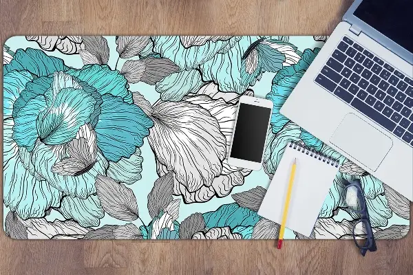 Stalo patiesalas Doodle gėlės