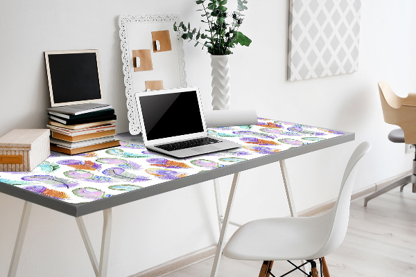 Darbo stalo patiesalas Spalvingos plunksnos