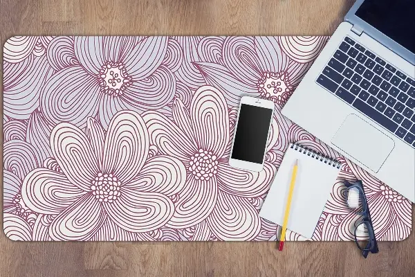 Stalo patiesalas Doodle gėlės