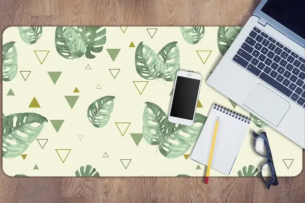 Darbo stalo patiesalas Monstera ir trikampiai