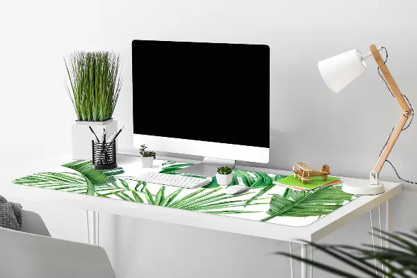 Patiesalas ant darbo stalo Palmė ir Monstera