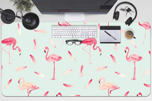 Stalo kilimėlis Flamingos ir plunksnos