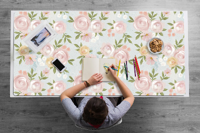 Darbo stalo patiesalas Akvarelinės gėlės