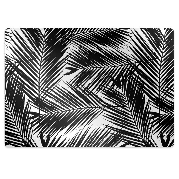 Kėdės kilimėlis Juodi palmių lapai
