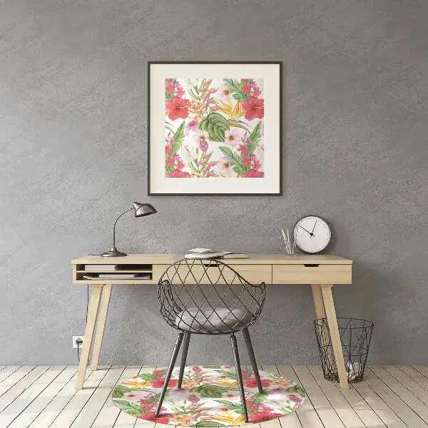 Apsauginis grindų kilimėlis Egzotiškas hibiskas