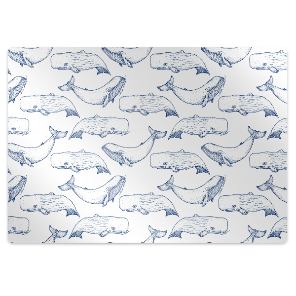 Apsauginis grindų kilimėlis Mėlynieji banginiai