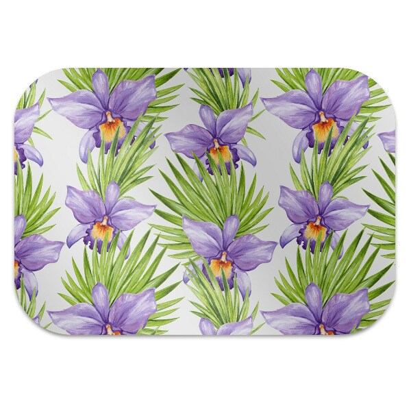 Kilimėlis po kėde Violetinės gėlės