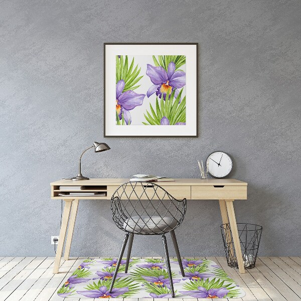 Kilimėlis po kėde Violetinės gėlės