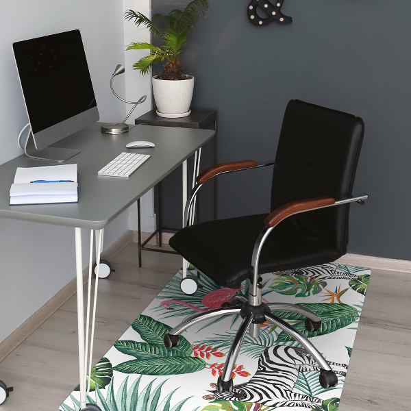 Apsauginis grindų kilimėlis Flamingas ir zebras