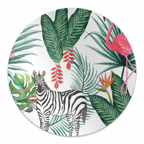 Apsauginis grindų kilimėlis Flamingas ir zebras