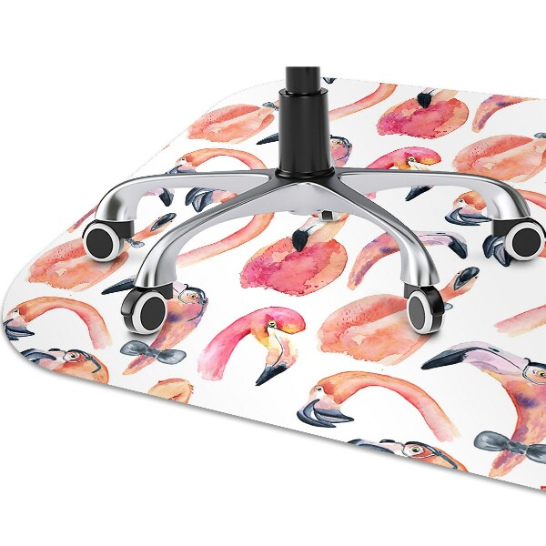 Kėdės kilimėlis Išprotėję flamingai
