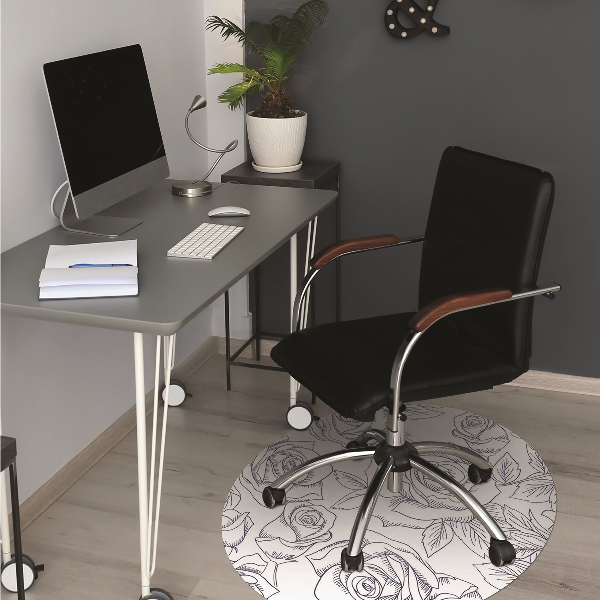 Kėdės kilimėlis Mėlynos rožės