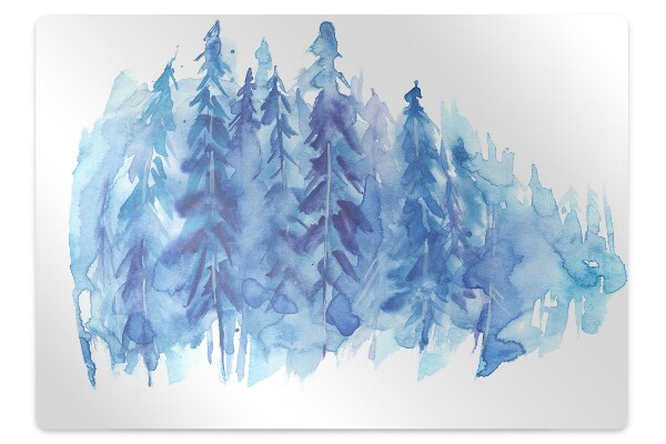 Kėdės kilimėlis Akvarelės žiemos miškas