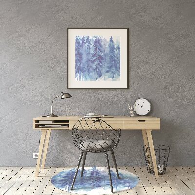 Kėdės kilimėlis Akvarelės žiemos miškas