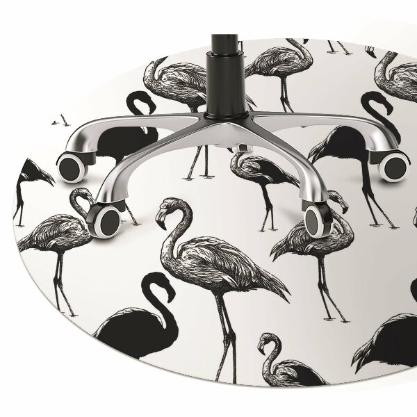 Apsauginis kilimėlis po kėde Retro stiliaus flamingai