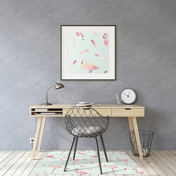 Apsauginis kilimėlis po kėde Flamingos ir plunksnos