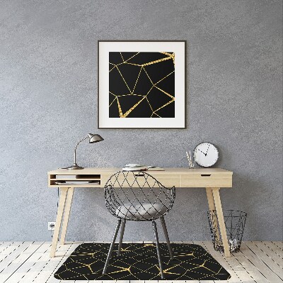 Kėdės kilimėlis Auksinė ir juoda mozaika