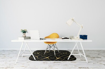 Kėdės kilimėlis Auksinė ir juoda mozaika