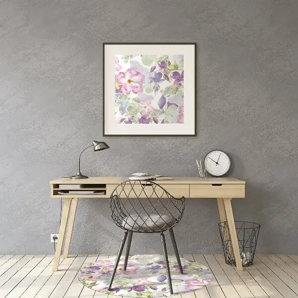 Kilimėlis po kėde Violetinės gėlės