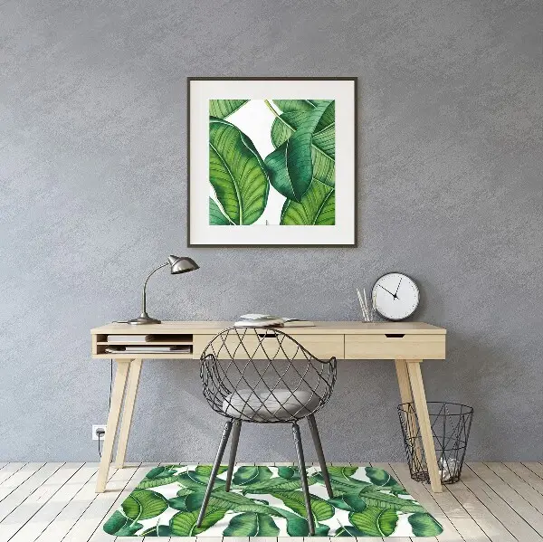 Apsauginis grindų kilimėlis Žali dideli lapai