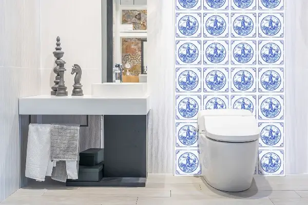 Pvc plokštė Azulejos stiliaus vėjo malūnas