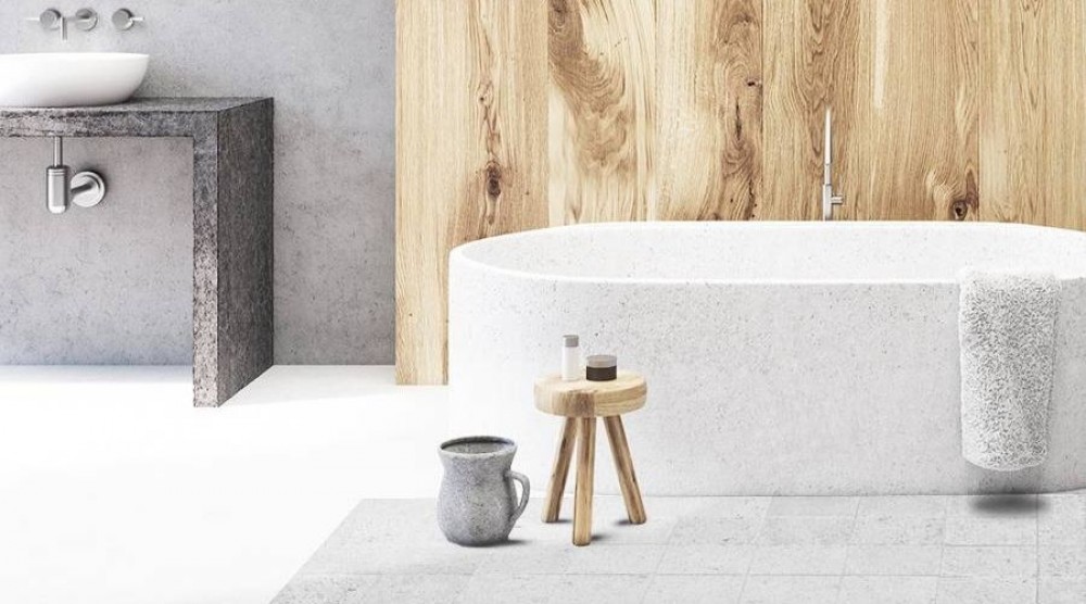 vinilo kilimai vonios kambariui