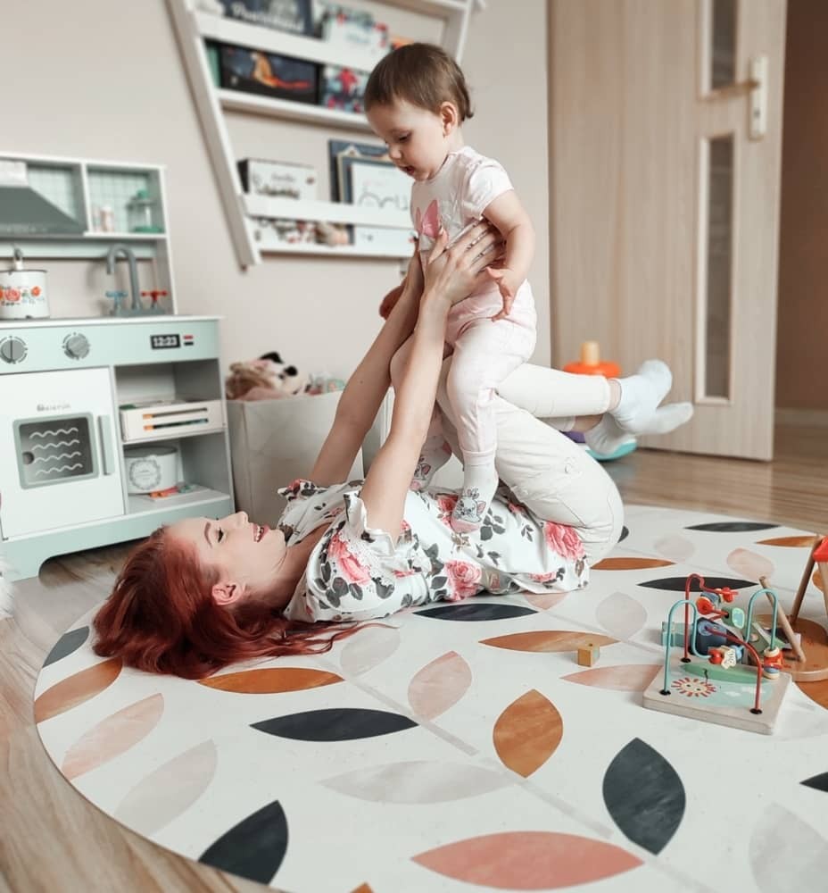 boho kilimėlis vaiko kambariui